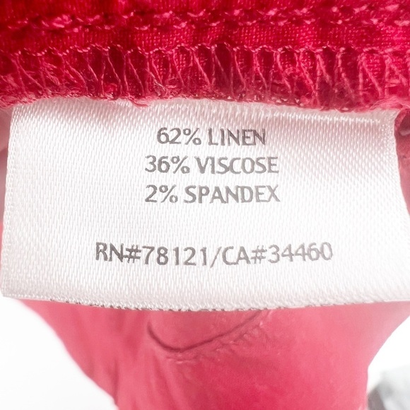 ✅ Eileen Fisher button front tunic top shirt dress linen long sleeve red X-LARGE - Picture 5 of 6